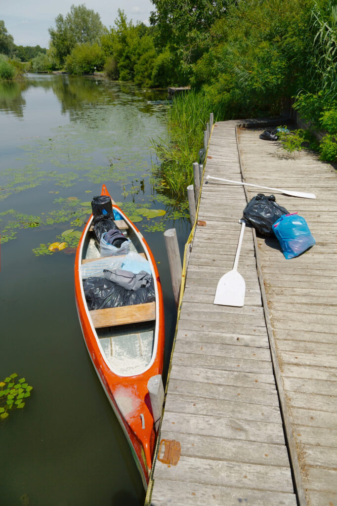 kayak en bord de rivière